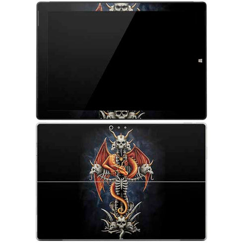 Gothic Dragon & Skull Cross by Sarah Richter Surface Pro 3 Skin