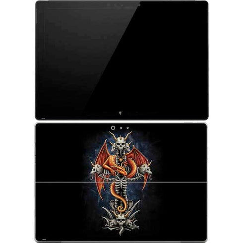 Gothic Dragon & Skull Cross by Sarah Richter Surface Pro 4 Skin
