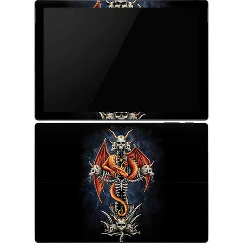 Gothic Dragon & Skull Cross by Sarah Richter Surface Pro 6 Skin