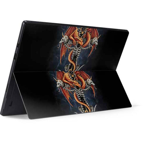 Gothic Dragon & Skull Cross by Sarah Richter Surface Pro 6 Skin