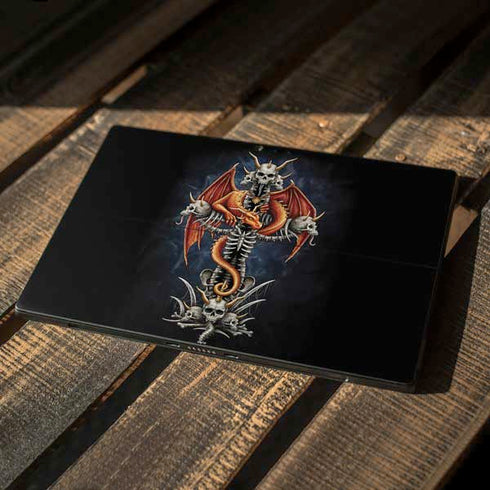 Gothic Dragon & Skull Cross by Sarah Richter Surface Pro 6 Skin