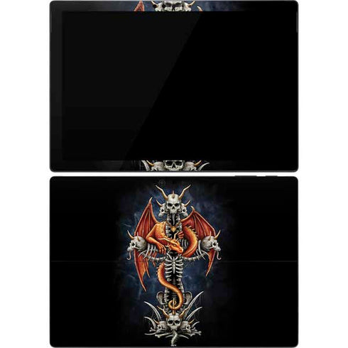 Gothic Dragon & Skull Cross by Sarah Richter Surface Pro 7 Skin