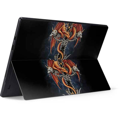 Gothic Dragon & Skull Cross by Sarah Richter Surface Pro 7 Skin