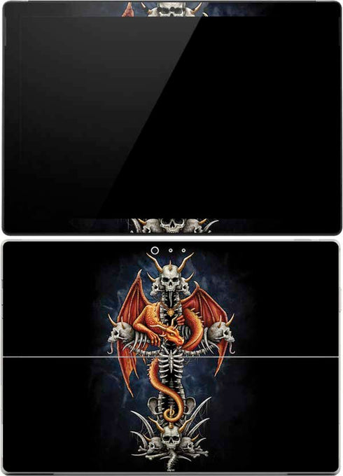 Gothic Dragon & Skull Cross by Sarah Richter Surface Pro (2017) Skin