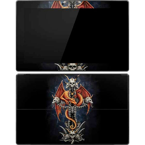 Gothic Dragon & Skull Cross by Sarah Richter Surface Pro Tablet Skin