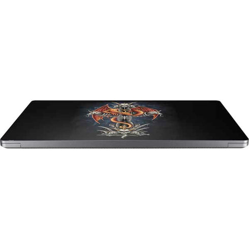 Gothic Dragon & Skull Cross by Sarah Richter Universal Laptop 11in (8.8 x 6.2in) Skin