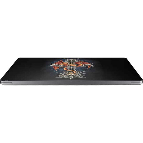 Gothic Dragon & Skull Cross by Sarah Richter Universal Laptop 12in (9.8 x 6.8in) Skin