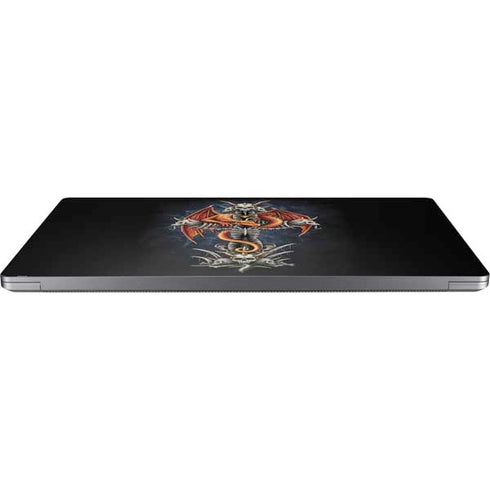 Gothic Dragon & Skull Cross by Sarah Richter Universal Laptop 13in (10.6 x 7.6in) Skin