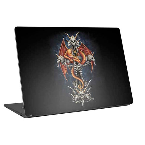 Gothic Dragon & Skull Cross by Sarah Richter Universal Laptop 16in (13 x 9.4in) Skin