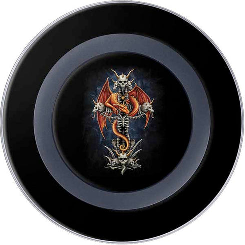 Gothic Dragon & Skull Cross by Sarah Richter Wireless Charger Skin