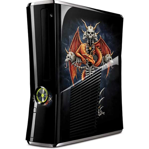 Gothic Dragon & Skull Cross by Sarah Richter Xbox 360 Slim (2010) Skin