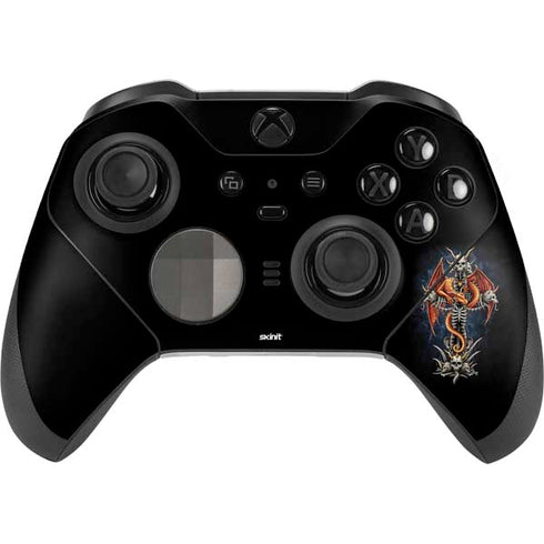 Gothic Dragon & Skull Cross by Sarah Richter Xbox Elite Wireless Controller Series 2 Skin