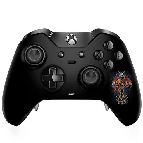 Gothic Dragon & Skull Cross by Sarah Richter Xbox One Elite Controller Skin