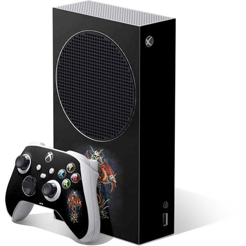 Gothic Dragon & Skull Cross by Sarah Richter Xbox Series S Skins