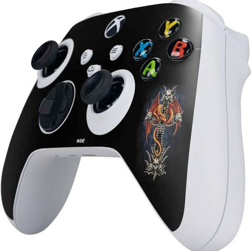 Gothic Dragon & Skull Cross by Sarah Richter Xbox Series S Controller Skin