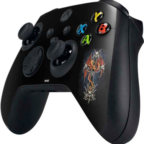 Gothic Dragon & Skull Cross by Sarah Richter Xbox Series X Controller Skin