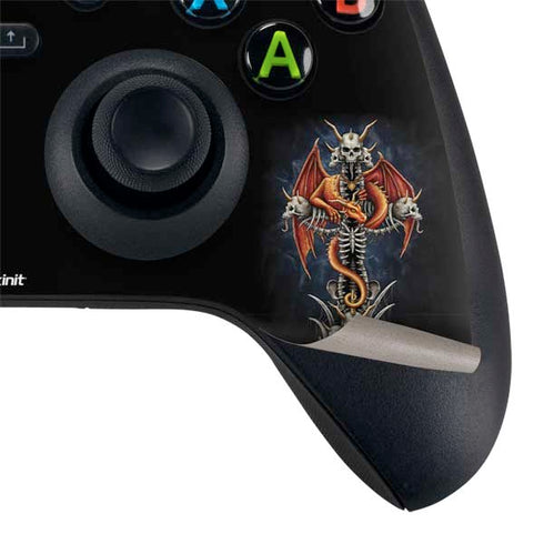 Gothic Dragon & Skull Cross by Sarah Richter Xbox Series X Controller Skin