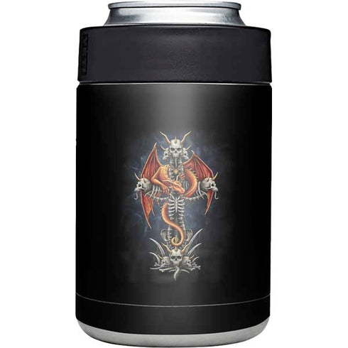 Gothic Dragon & Skull Cross by Sarah Richter Yeti Colster Can Insulator Skin