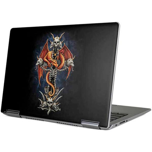 Gothic Dragon & Skull Cross by Sarah Richter Yoga 710 14in Skin