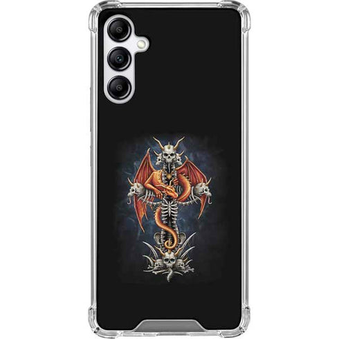 Gothic Dragon & Skull Cross by Sarah Richter Galaxy A15 5G Clear Case