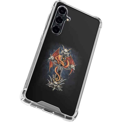 Gothic Dragon & Skull Cross by Sarah Richter Galaxy S23 FE Clear Case