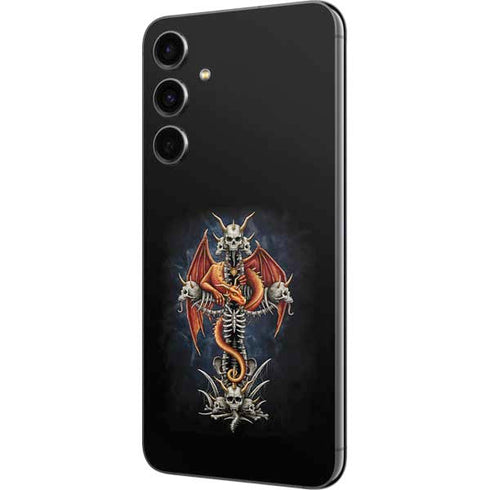 Gothic Dragon & Skull Cross by Sarah Richter Galaxy S23 FE Skin