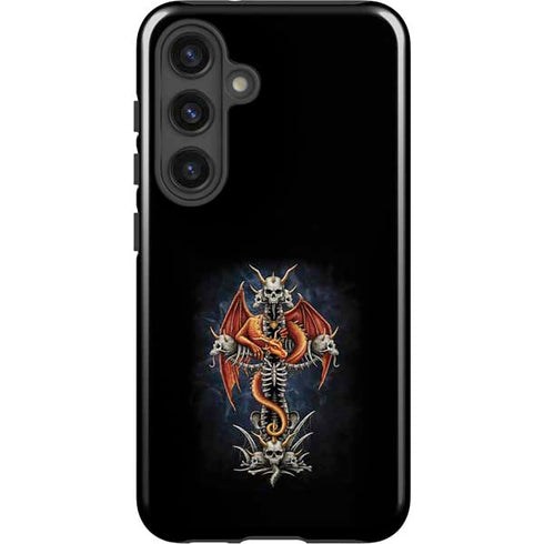 Gothic Dragon & Skull Cross by Sarah Richter Galaxy S24 Impact Case
