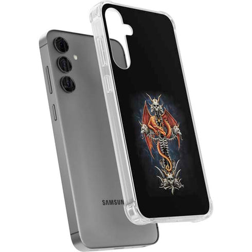 Gothic Dragon & Skull Cross by Sarah Richter Galaxy S24 Plus Clear Case