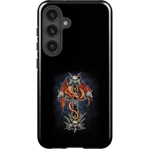 Gothic Dragon & Skull Cross by Sarah Richter Galaxy S24 Plus Impact Case