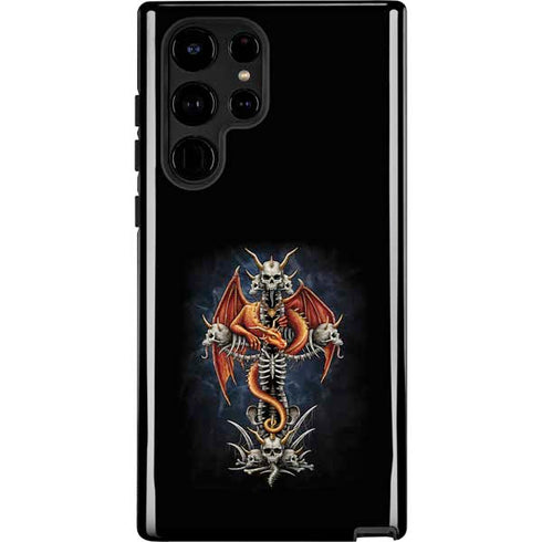 Gothic Dragon & Skull Cross by Sarah Richter Galaxy S24 Ultra Impact Case