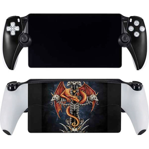 Gothic Dragon & Skull Cross by Sarah Richter PlayStation Portal Remote Player Skin