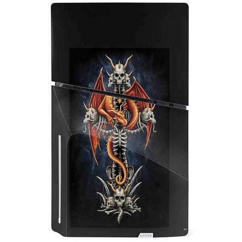 Gothic Dragon & Skull Cross by Sarah Richter PS5 Slim Disk Bundle Skin