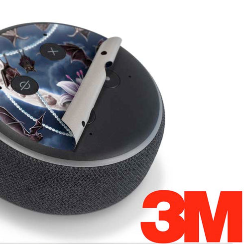 Gothic Moon with Bats and Flowers by Sarah Richter Amazon Echo Dot Skin