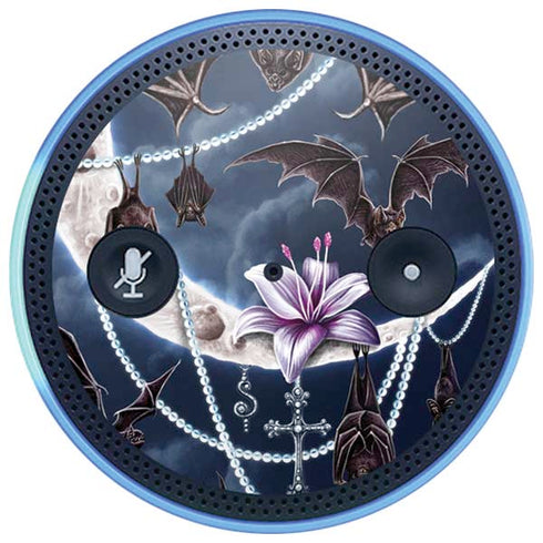 Gothic Moon with Bats and Flowers by Sarah Richter Amazon Echo Skin