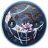 Gothic Moon with Bats and Flowers by Sarah Richter Amazon Echo Skin
