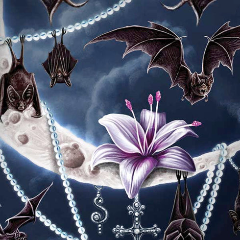 Gothic Moon with Bats and Flowers by Sarah Richter Amazon Echo Skin