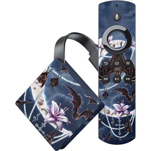 Gothic Moon with Bats and Flowers by Sarah Richter Amazon Fire TV Skin