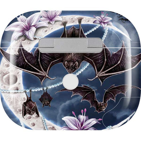 Gothic Moon with Bats and Flowers by Sarah Richter Apple AirPods (3rd Gen 2021) Skin