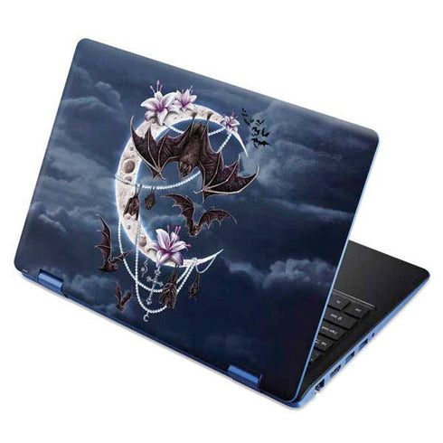 Gothic Moon with Bats and Flowers by Sarah Richter Aspire R11 11.6in Skin