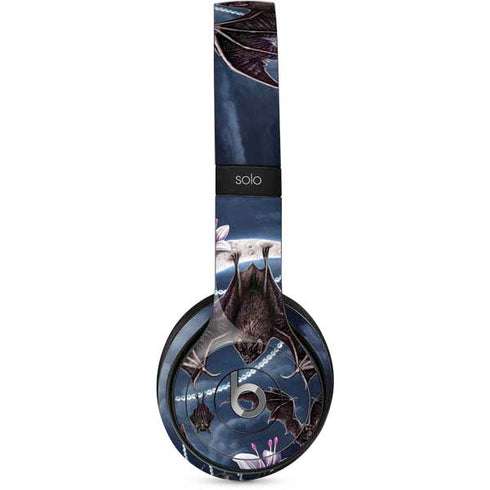 Gothic Moon with Bats and Flowers by Sarah Richter Beats Solo 2 Wired Skin
