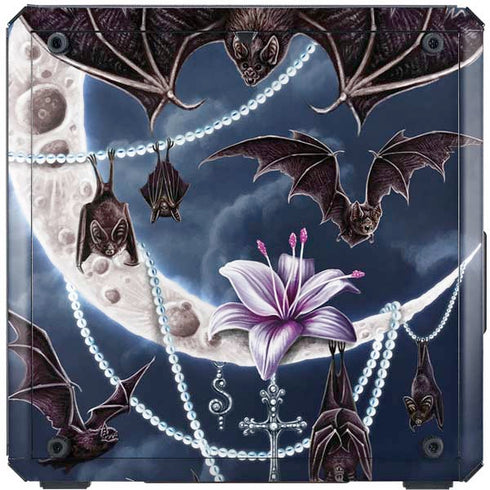 Gothic Moon with Bats and Flowers by Sarah Richter Cooler Master MasterBox Q300L Mini Tower Skin