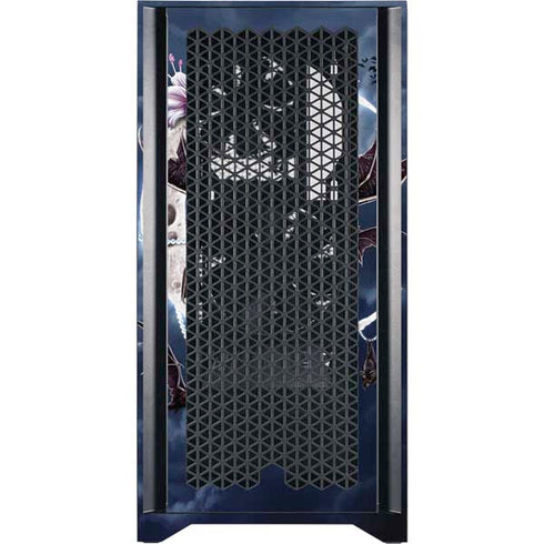 Gothic Moon with Bats and Flowers by Sarah Richter Corsair 4000D Tempered Glass Mid-Tower ATX Case Skin