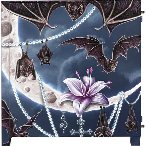 Gothic Moon with Bats and Flowers by Sarah Richter Corsair 4000D Tempered Glass Mid-Tower ATX Case Skin