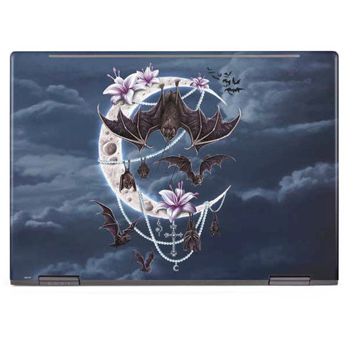 Gothic Moon with Bats and Flowers by Sarah Richter HP Envy Skin
