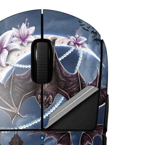 Gothic Moon with Bats and Flowers by Sarah Richter G Pro Wireless Gaming Mouse Skin