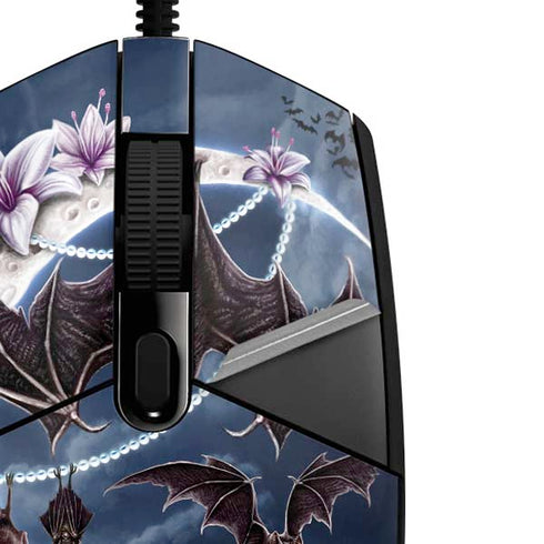Gothic Moon with Bats and Flowers by Sarah Richter G203 Prodigy RGB Wired Gaming Mouse Skin