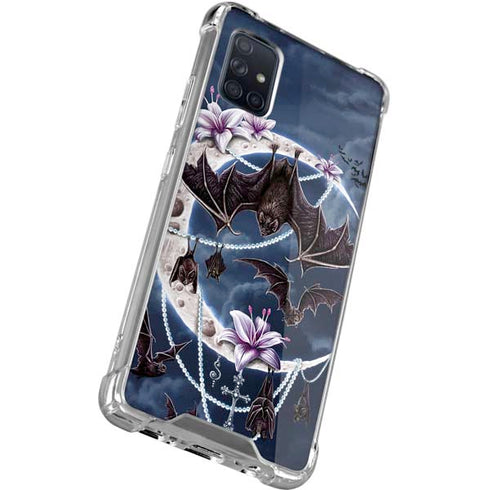 Gothic Moon with Bats and Flowers by Sarah Richter Galaxy A51 5G Clear Case