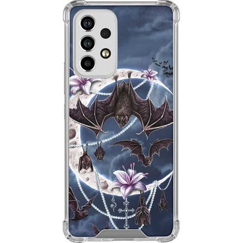 Gothic Moon with Bats and Flowers by Sarah Richter Galaxy A53 5G Clear Case