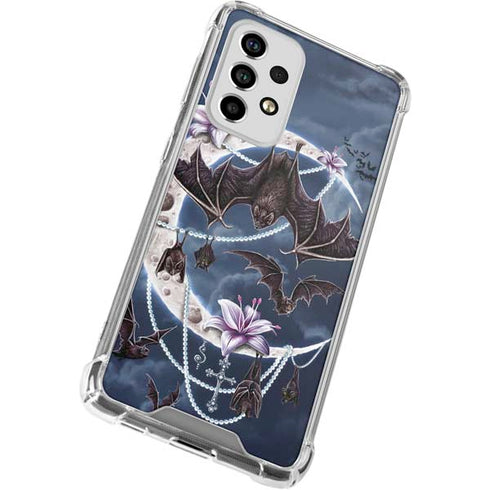 Gothic Moon with Bats and Flowers by Sarah Richter Galaxy A53 5G Clear Case