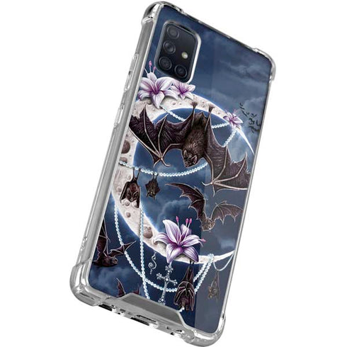 Gothic Moon with Bats and Flowers by Sarah Richter Galaxy A71 5G Clear Case